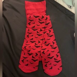 Red Bat-Print Women's tights